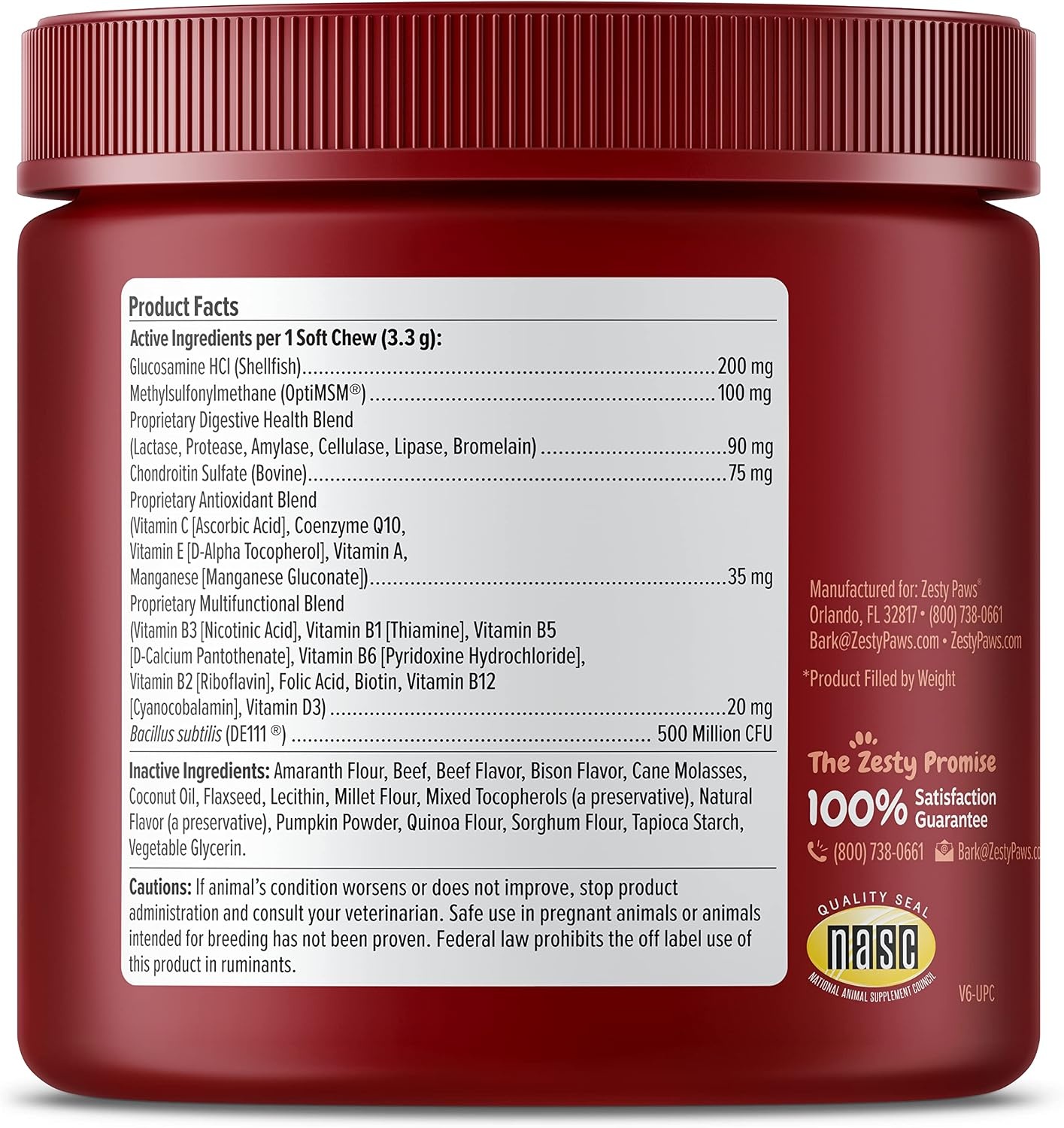 image:imageZesty Paws 10in1 Dog Vitamins Dog Multivitamin Powder Salmon 30 CtBison 8in1