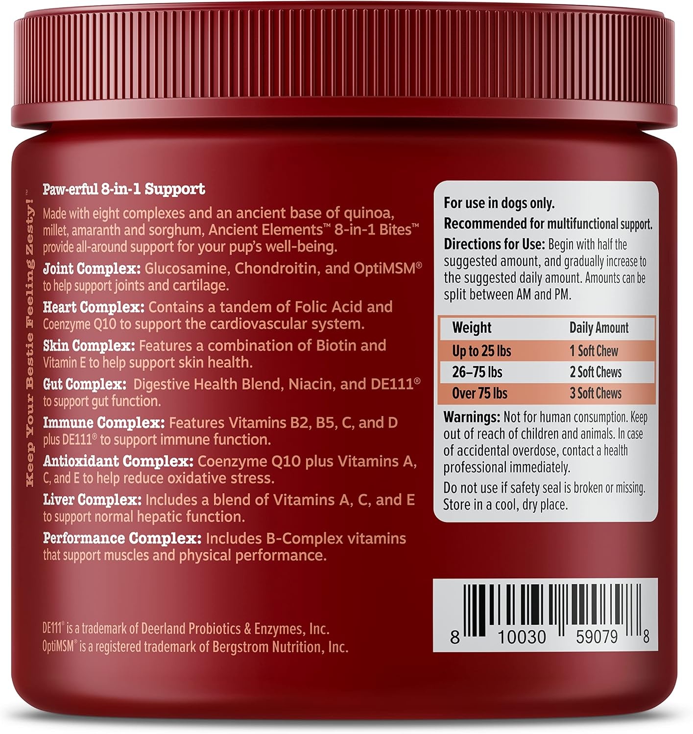 image:imageZesty Paws 10in1 Dog Vitamins Dog Multivitamin Powder Salmon 30 CtBison 8in1
