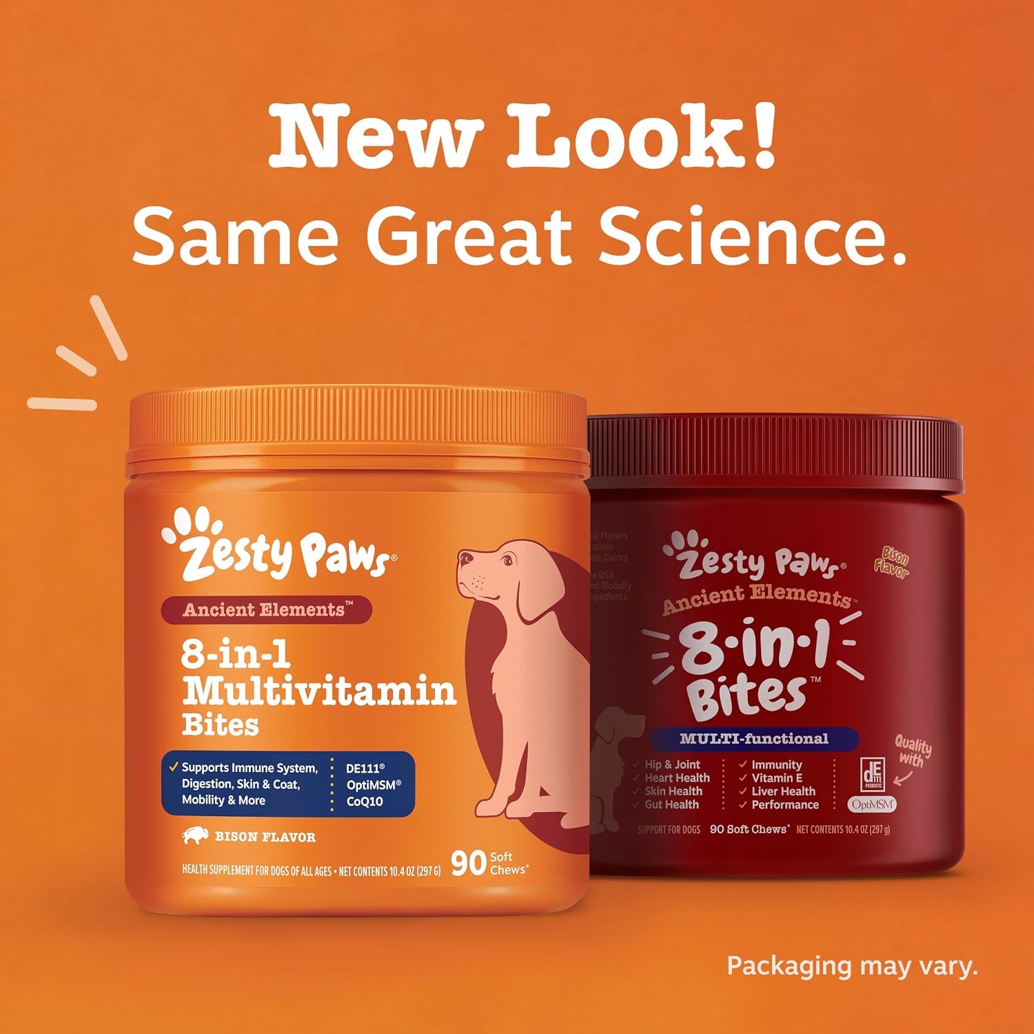 image:imageZesty Paws 10in1 Dog Vitamins Dog Multivitamin Powder Salmon 30 CtBison 8in1