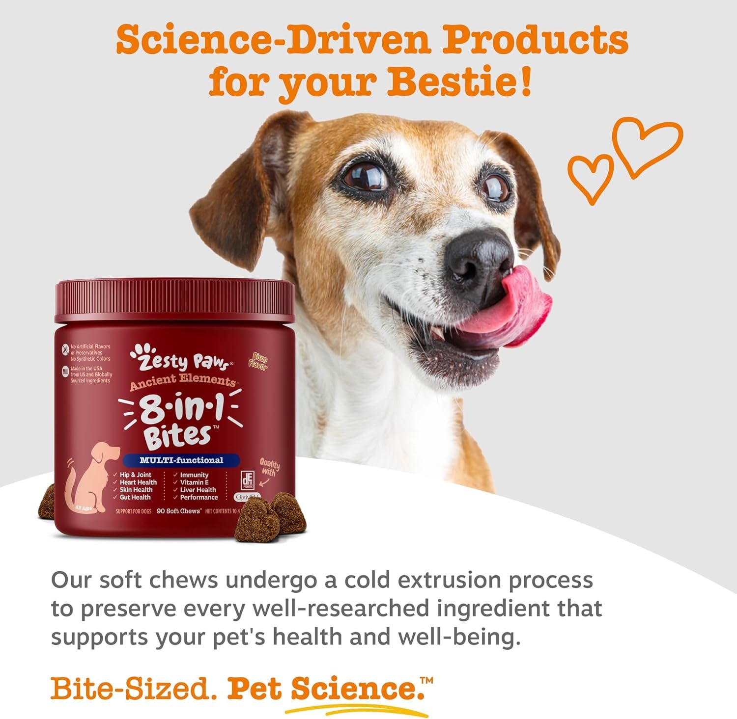 image:imageZesty Paws 10in1 Dog Vitamins Dog Multivitamin Powder Salmon 30 CtBison 8in1