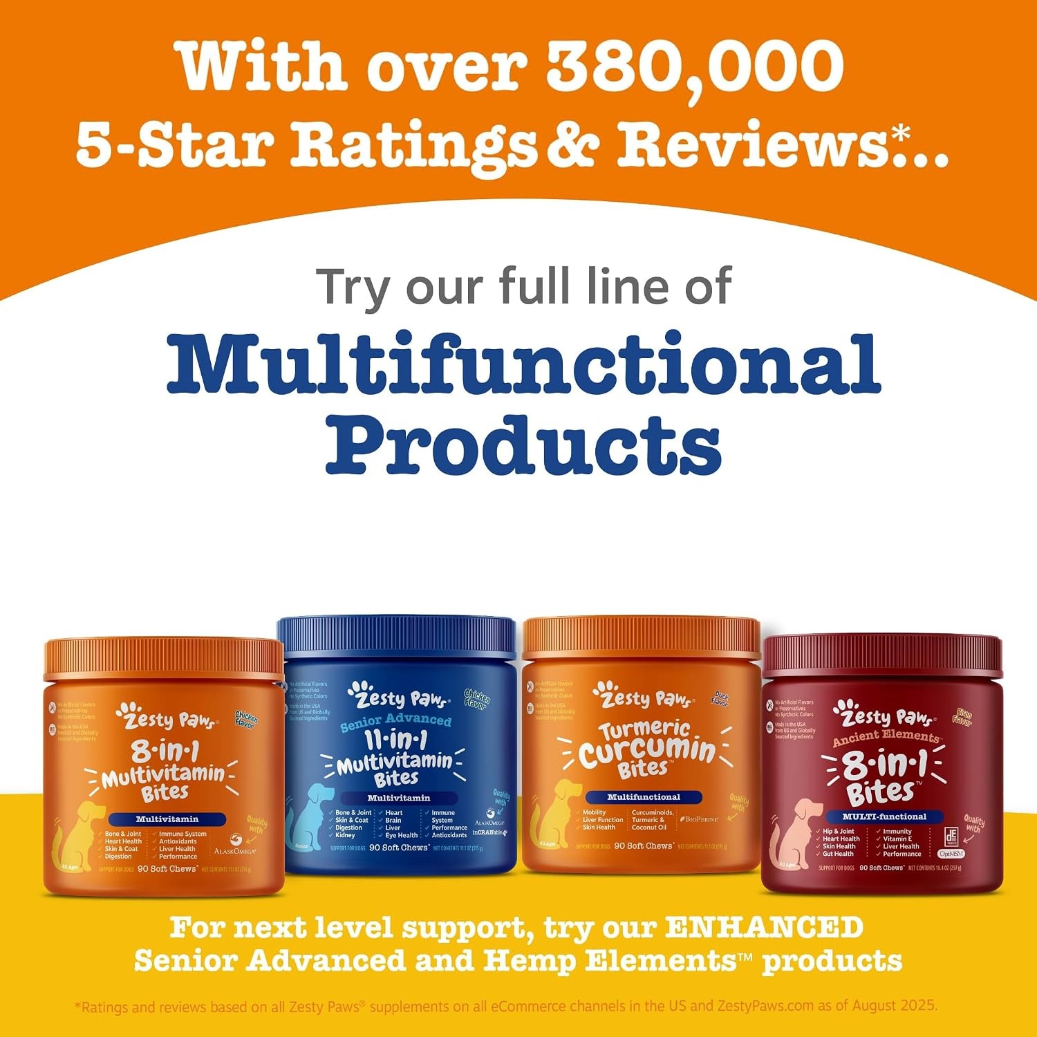 image:imageZesty Paws 10in1 Dog Vitamins Dog Multivitamin Powder Salmon 30 CtChicken 8in1