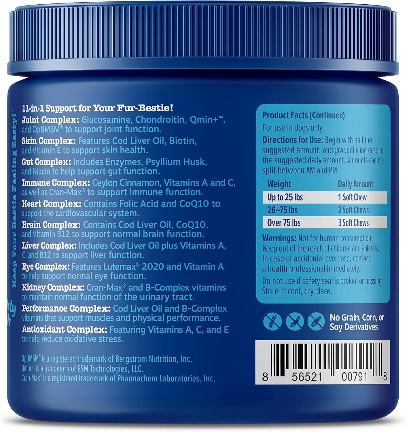 image:imageZesty Paws 10in1 Dog Vitamins Dog Multivitamin Powder Salmon 30 CtChicken Advanced