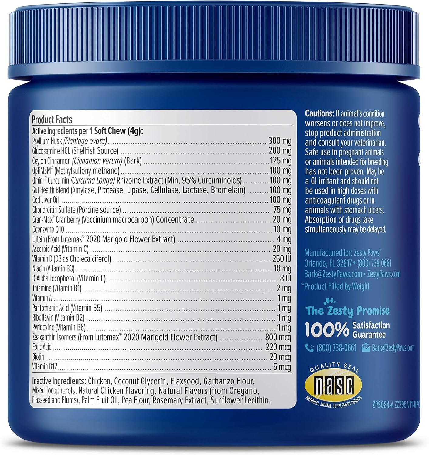 image:imageZesty Paws 10in1 Dog Vitamins Dog Multivitamin Powder Salmon 30 CtChicken Advanced