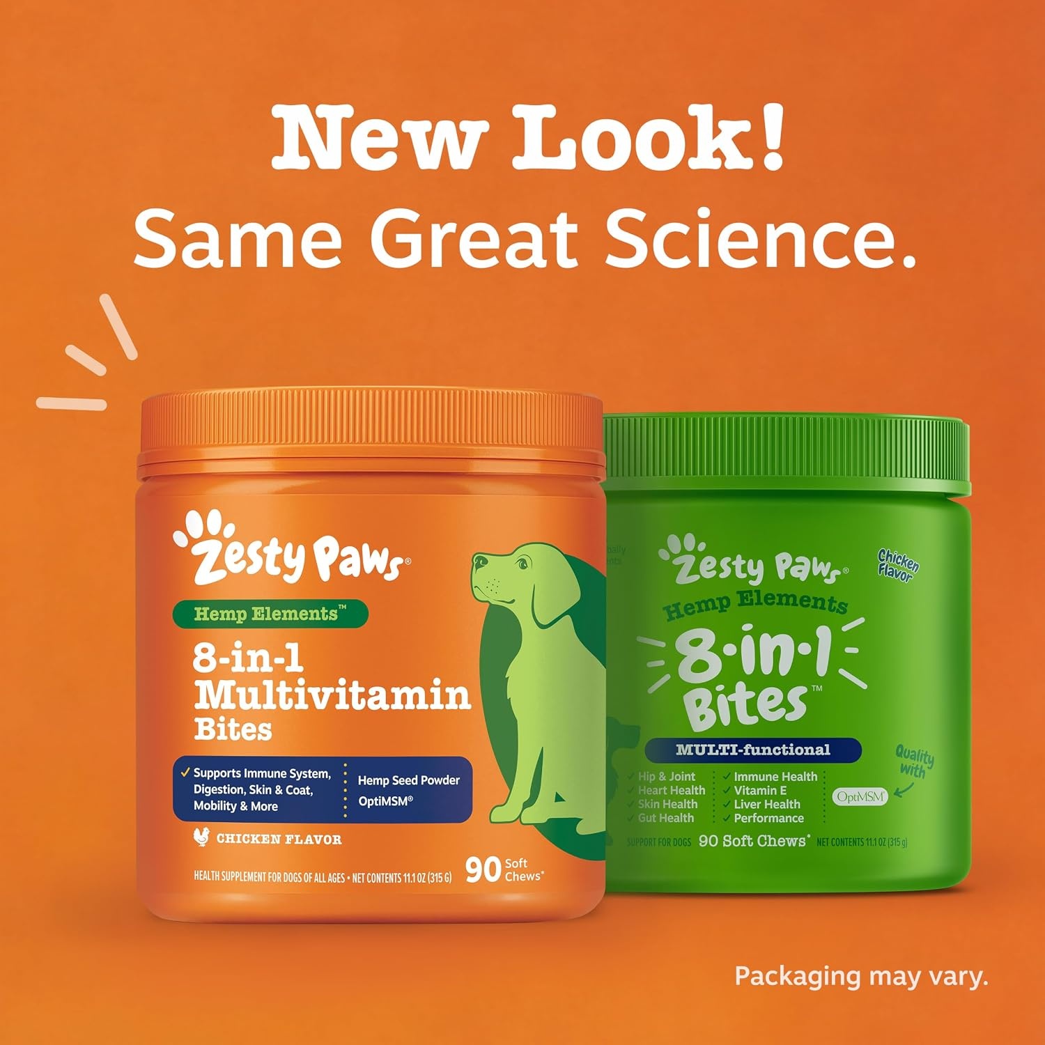image:imageZesty Paws 10in1 Dog Vitamins Dog Multivitamin Powder Salmon 30 CtChicken Hemp