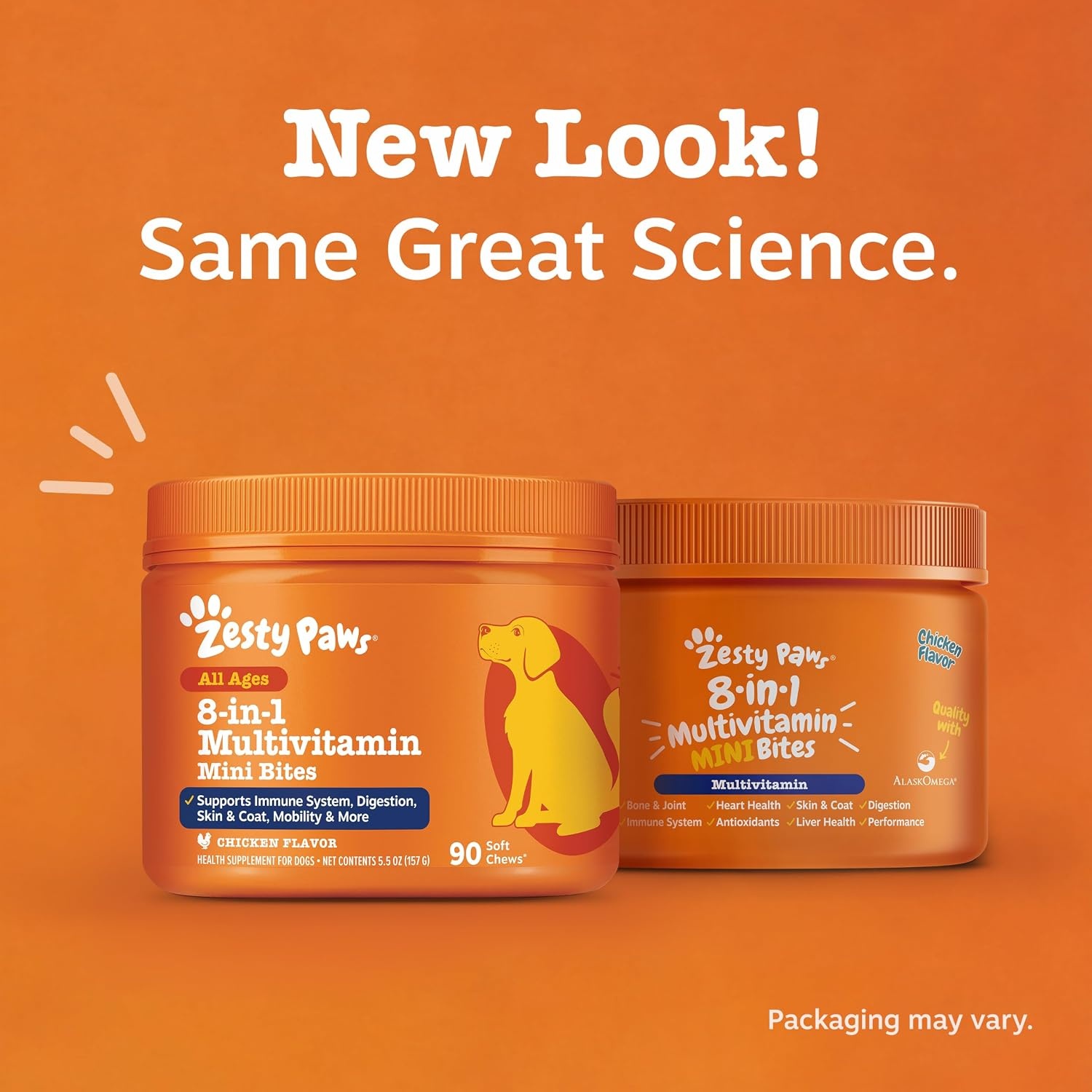 image:imageZesty Paws 10in1 Dog Vitamins Dog Multivitamin Powder Salmon 30 CtChicken Mini