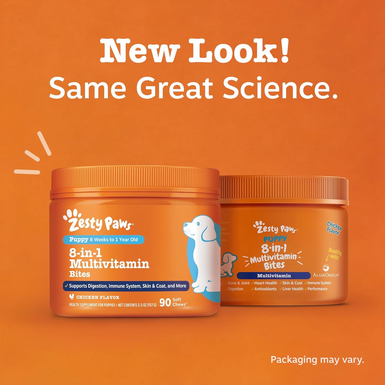 image:imageZesty Paws 10in1 Dog Vitamins Dog Multivitamin Powder Salmon 30 CtChicken Puppy Bites