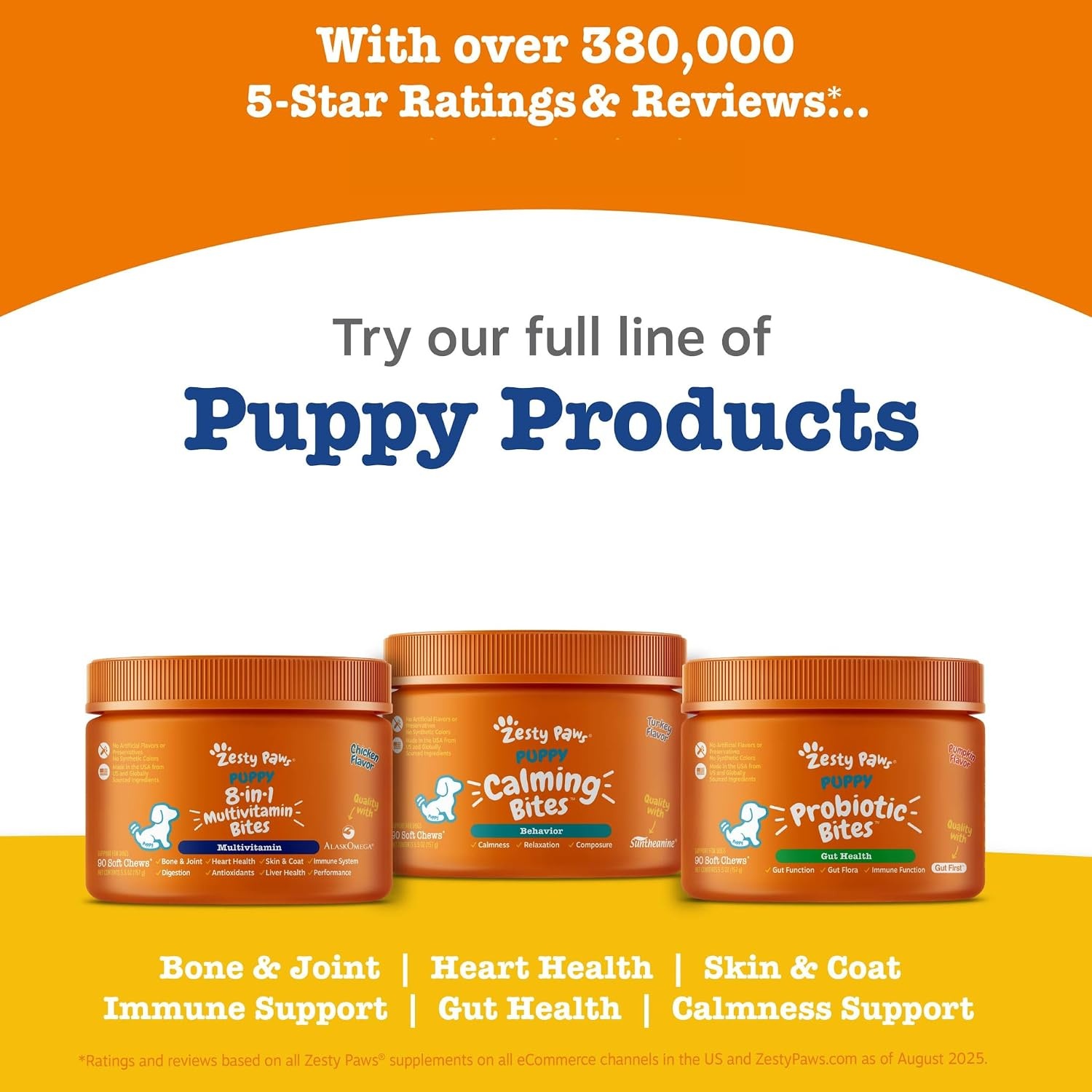 image:imageZesty Paws 10in1 Dog Vitamins Dog Multivitamin Powder Salmon 30 CtChicken Puppy Bites