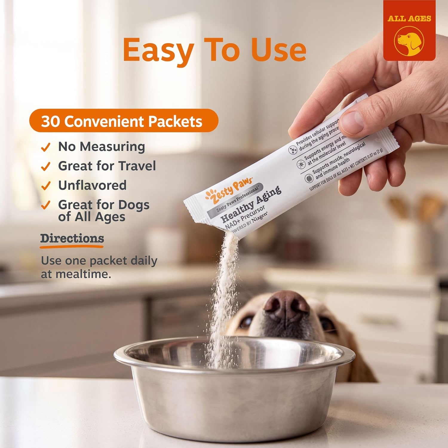 image:imageZesty Paws 10in1 Dog Vitamins Dog Multivitamin Powder Salmon 30 CtHealthy Aging