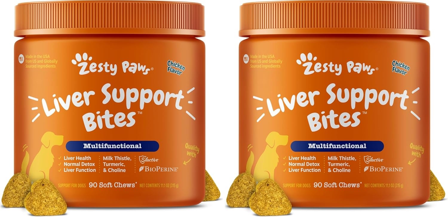 image:imageZesty Paws Dog Liver Supplement Milk Thistle for Dogs Chicken 90 CtChicken