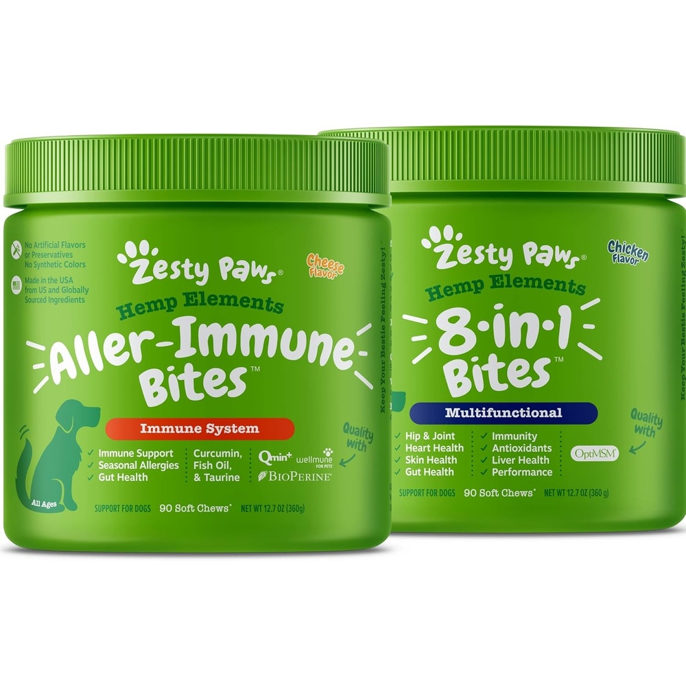 image:imageAllergy Immune Soft Chews Hemp Seed for Dogs with Curcumin 8in1 Bites for Dogs Hemp Seed