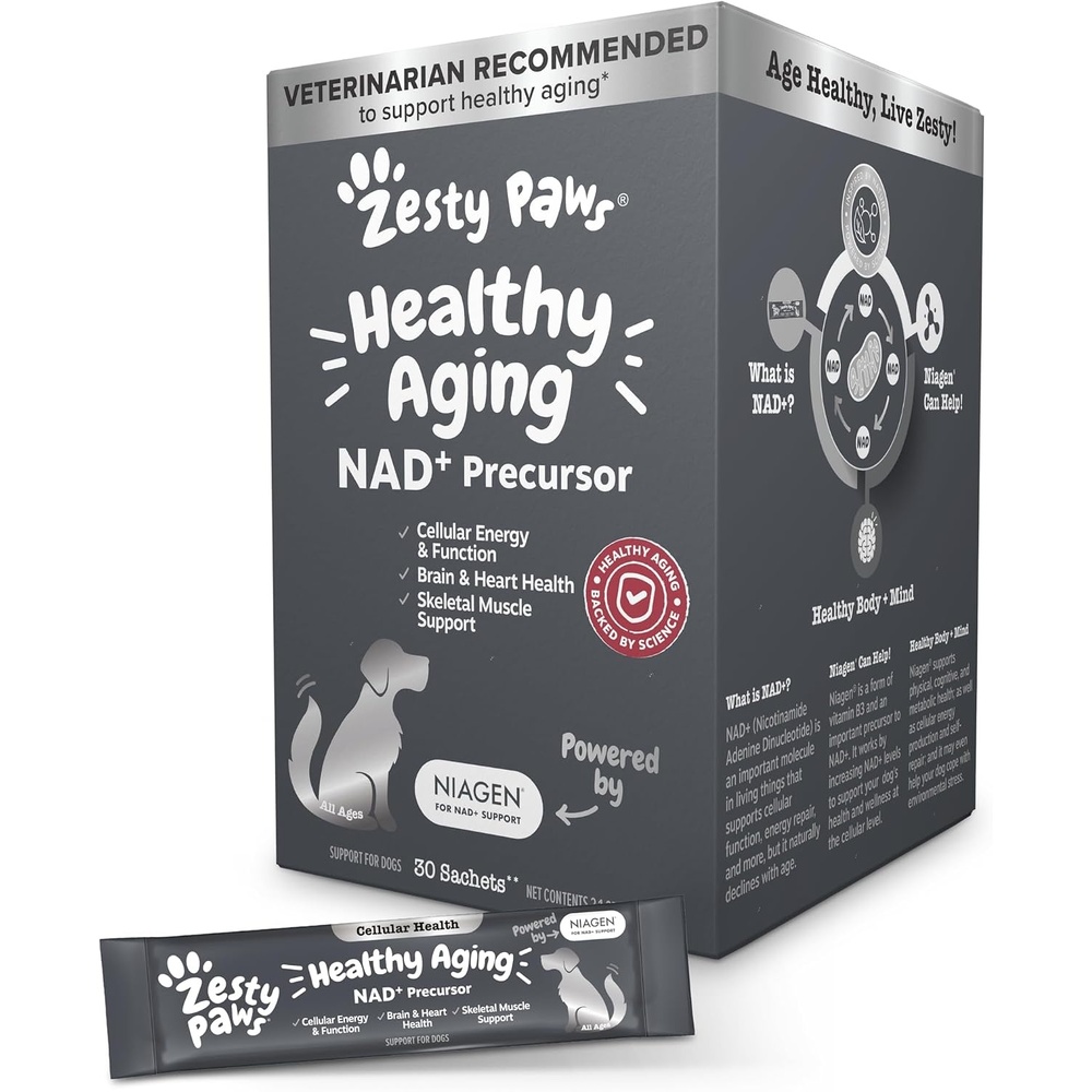 image:imageZesty Paws 10in1 Dog Vitamins  Dog Multivitamin Powder Salmon 30 CtHealthy Aging